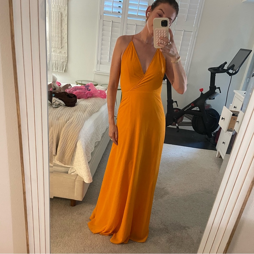 ASOS Design Orange Maxi Gown size 2